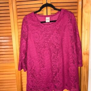 Blair Fuchsia Lace Blouse